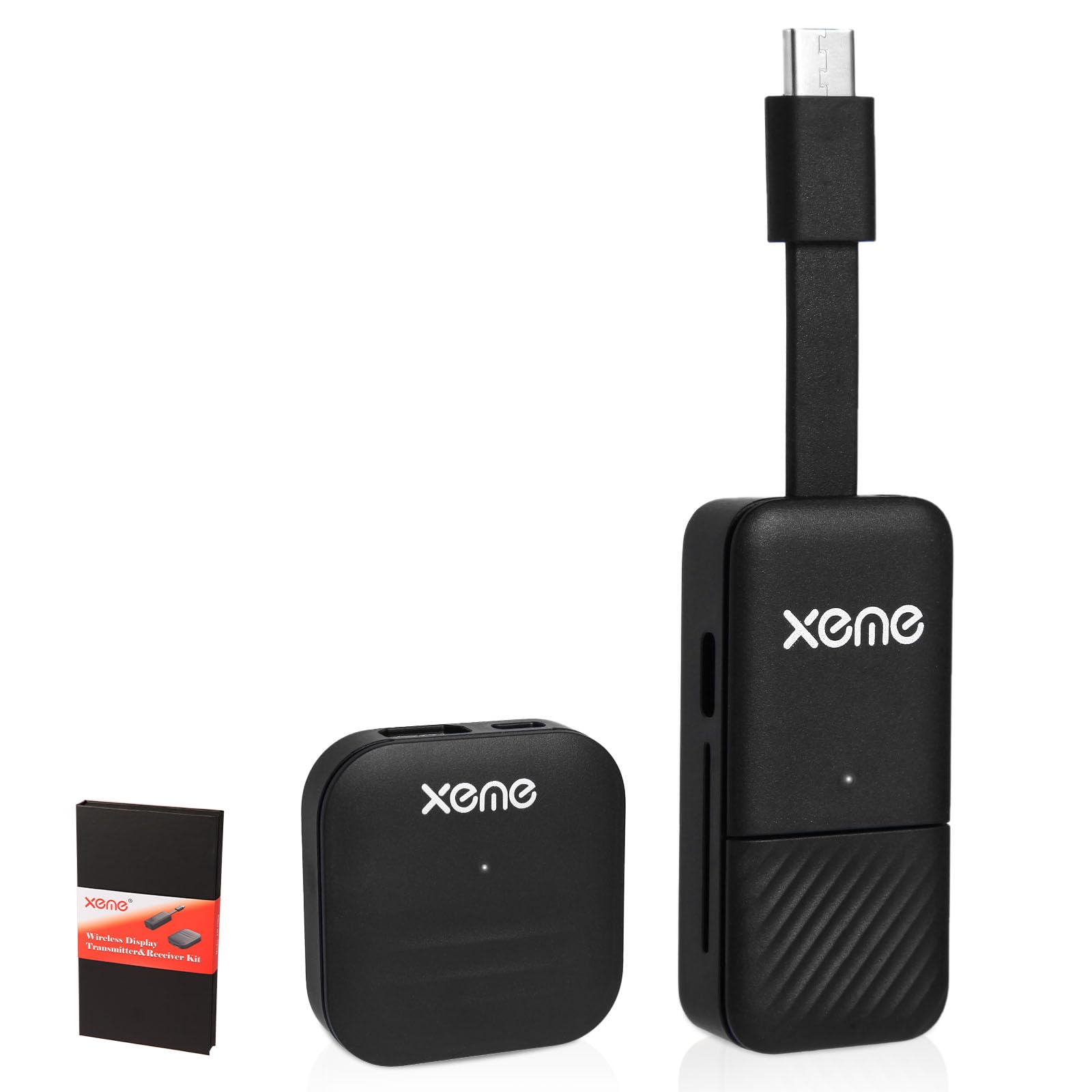 Wireless HDMI Transmitter & Receiver Kit - 160FT/50M Range, USB-C 3.1, Dual-Band 2.4G/5G, Plug & Play - Stream 4K Video & Audio from Phone/Tablet/Laptop to TV/Projector/Monitor - Perfect for Home Theater, Gaming & Office Presentations