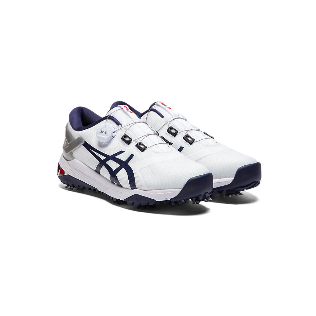 ASICS Gel Course Duo BOA White Men's Golf Shoes - Comfortable & Stable Spiked Golf Footwear for Walking Courses | Perfect for Tournaments & Practice Rounds