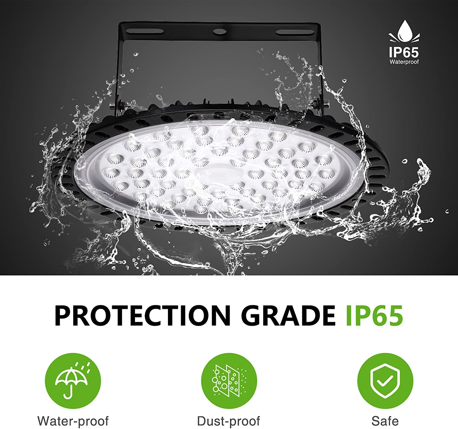 10Pcs 100W 110V UFO LED High Bay Lights - FCC Certified, 10000 Lumen 6500K Cool White Commercial Lighting - Perfect for Warehouses, Factories, Garages & Workshops