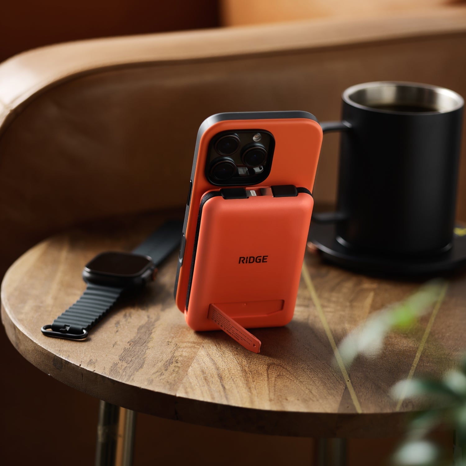 Basecamp Orange iPhone 16 Pro Fast Charging Kit - 3-in-1 Magnetic Wireless Charger with 20W PD Adapter for Home, Office & Travel