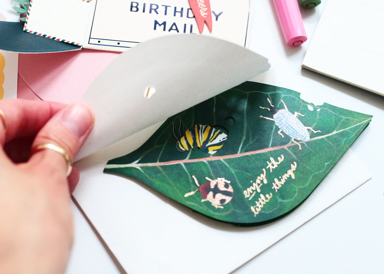 Encouragement Greeting Card with Caterpillar Design - Perfect for Kids' Motivational Gifts, Classroom Rewards & Inspirational Notes