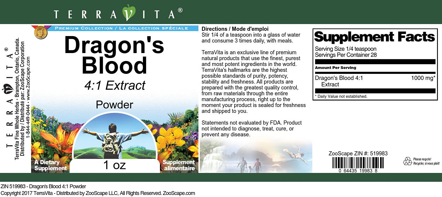 Dragon's Blood 4:1 Powder - 2 Pack (1 oz) for Skin Care & DIY Cosmetics