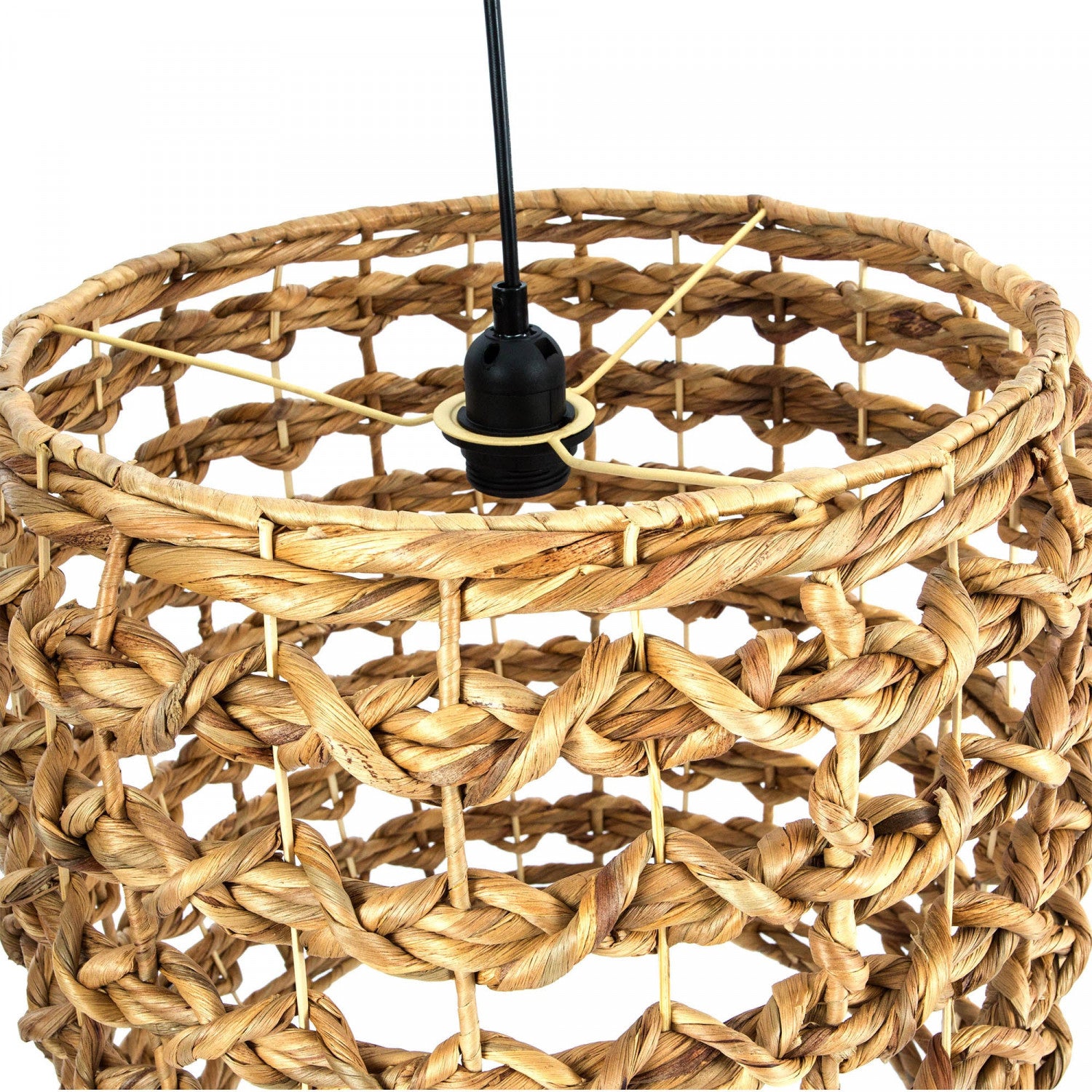 Aubriche Long Chandelier - Natural Crystal Pendant Light Fixture for Dining Room, Living Room & Bedroom | Elegant Home Decor Lighting