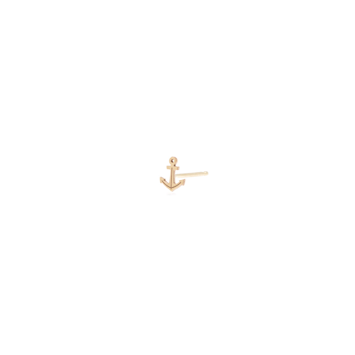 14K Gold Tiny Anchor Stud Earrings for Women - Minimalist Nautical Jewelry for Everyday Wear & Gifts