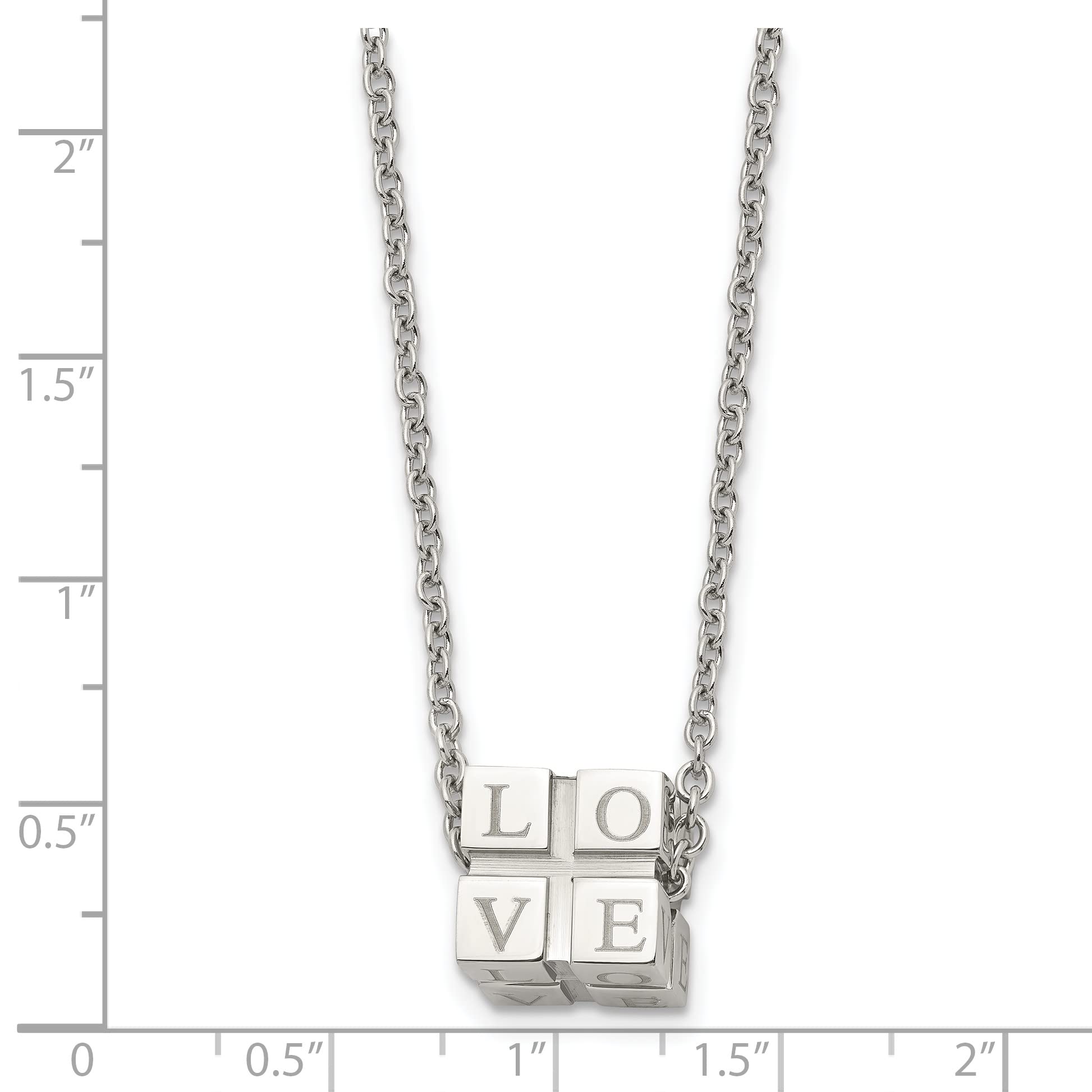 Stainless Steel Polished Love Box Necklace - Elegant Heart Pendant Jewelry for Women | Perfect Gift for Valentine's Day, Anniversary & Romantic Occasions