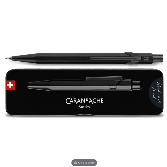 Caran D’Ache 844 Mechanical Pencil 0.7mm - Premium Swiss Drafting Pencil with Tin Box - Perfect for Writing, Sketching & Technical Drawing