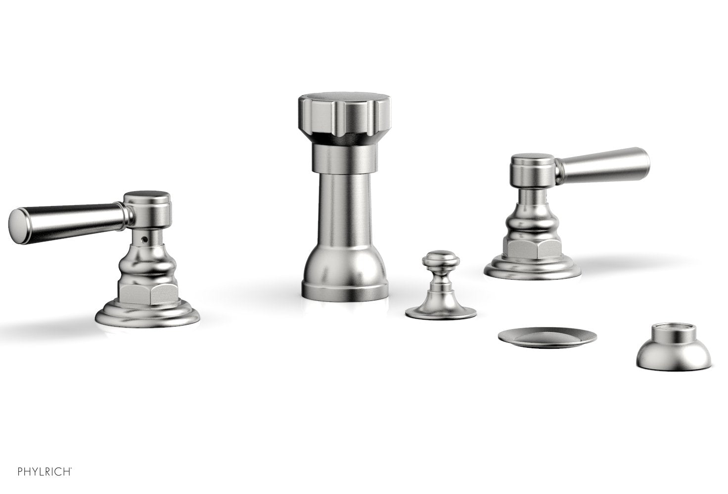 Premium HENRI 4-Hole Bidet Faucet Set with Lever Handles - Chrome Finish for Modern Bathrooms | Ideal for Bathroom Renovation & Luxury Home Upgrades