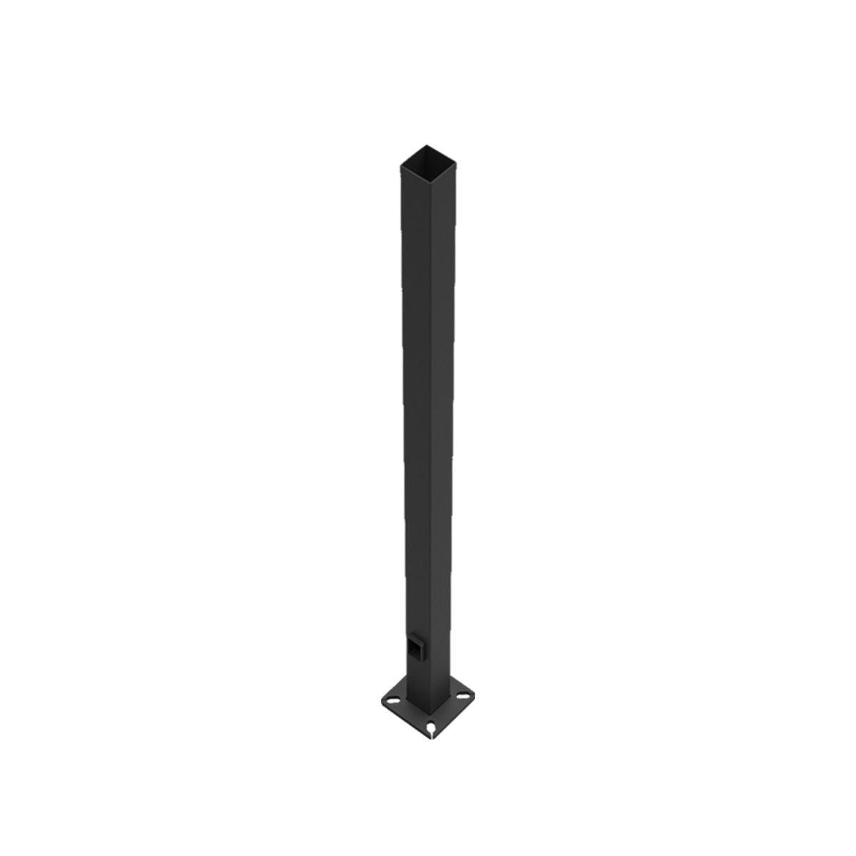 25 ft Outdoor Light Pole with Heavy Duty Base - 4 Inch Square Shaft, 7 Gauge Steel Construction, Drilled Tenon & Bronze Finish - Perfect for Parking Lots, Driveways and Landscape Lighting