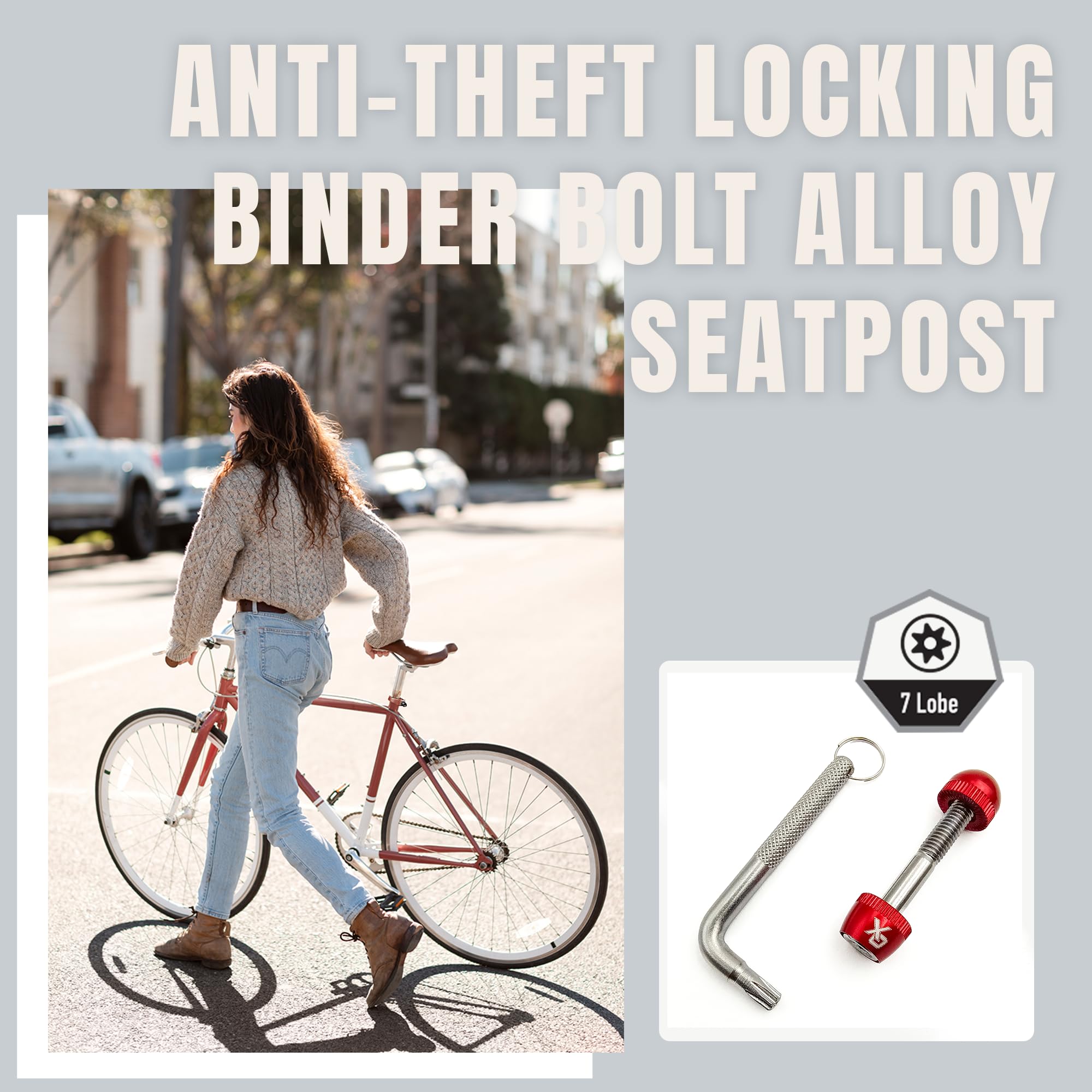ONIPAX Alloy Bike Binder Bolt Seatpost Clamp - Lightweight Durable Bicycle Seat Clamp for Road & Mountain Bikes - Perfect for Cycling, Commuting & Bike Maintenance