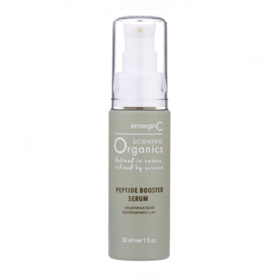 EmerginC Organics Peptide Booster Serum for Face - Anti-Aging Wrinkle Treatment & Collagen Boosting Serum for Women & Men - Perfect for Night Skincare Routine & Daily Moisturizing