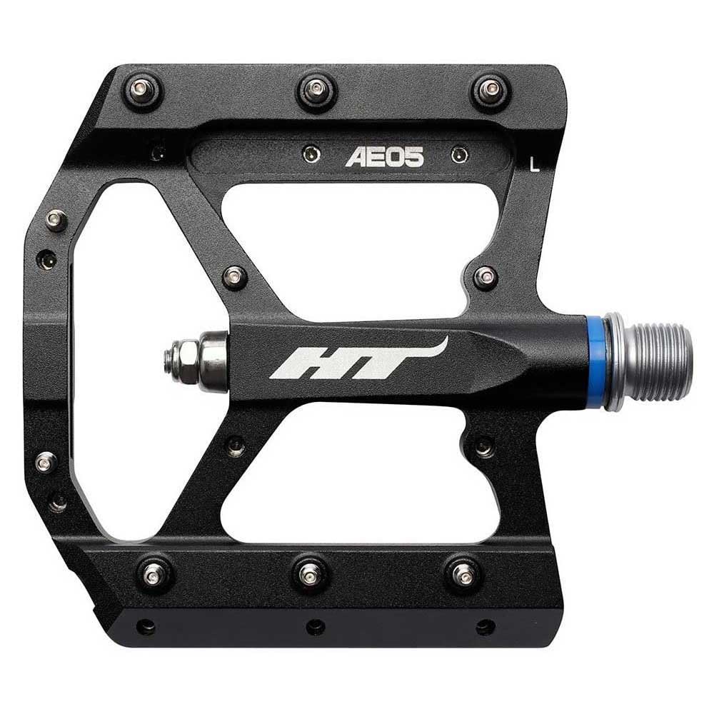 HT Components Ae05 Evo Bike Pedals - Black Cycling Pedals for Mountain & Road Bikes - Lightweight & Durable MTB Pedals for Professional & Casual Riders - Perfect for Trail Riding, Commuting & Training