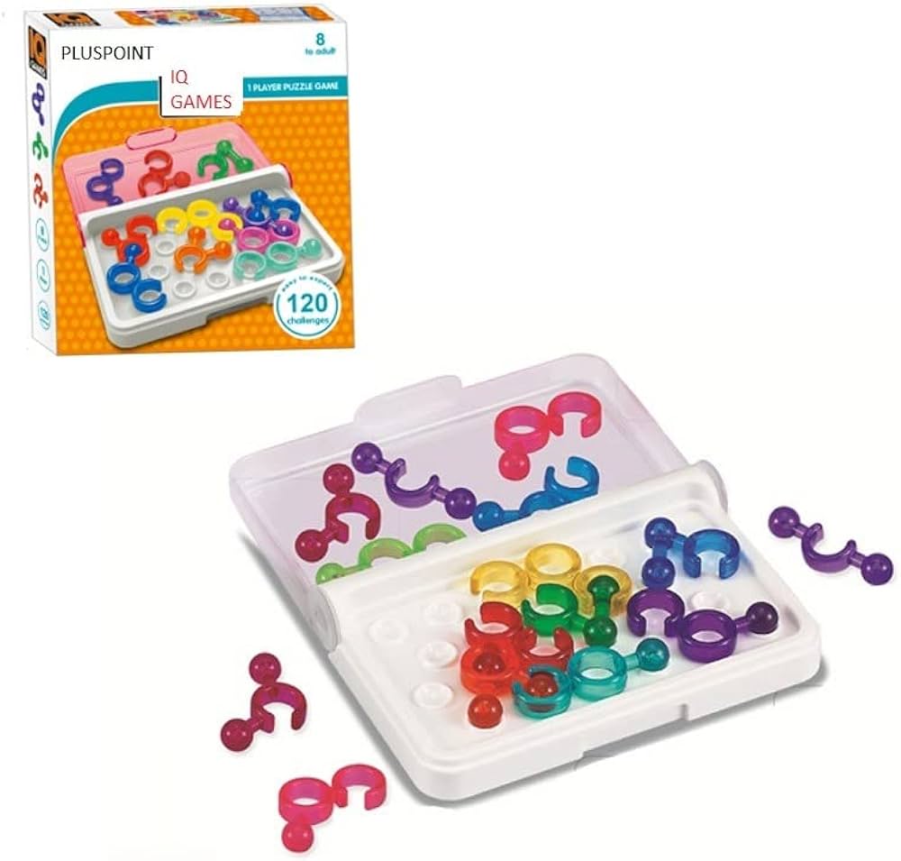 IQ Link Logic Puzzle Brainteaser Game - Challenging Brain Training Toy for Adults & Kids - Perfect for Family Game Night, Travel Entertainment & Classroom Activities