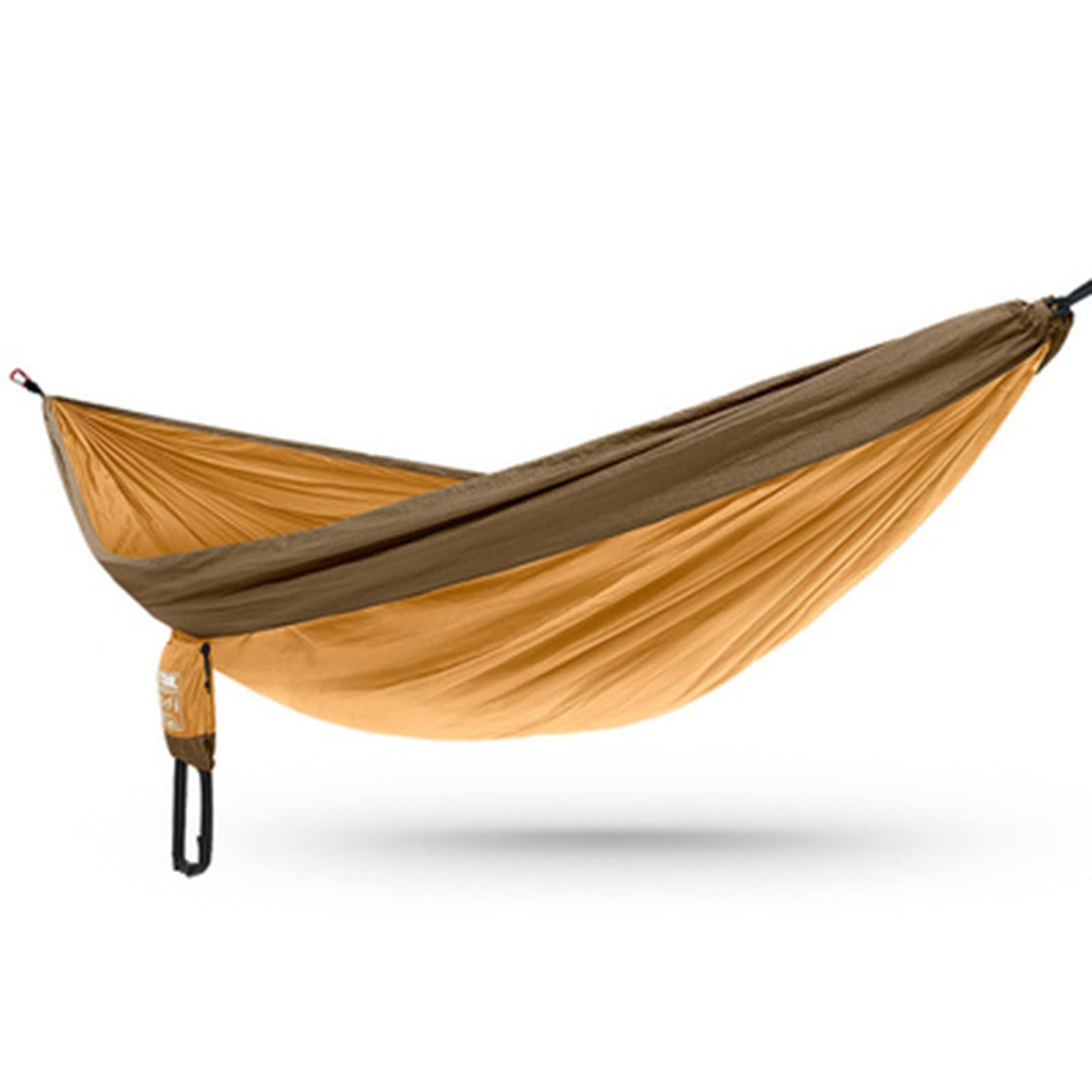 Ultralight Portable Camping Hammock - Single Nylon Parachute Hammock with 2 Hanging Straps - 300cm x 140cm (Yellow) - Perfect for Backpacking, Hiking, Beach, Travel, Backyard Relaxation & Outdoor Adventures