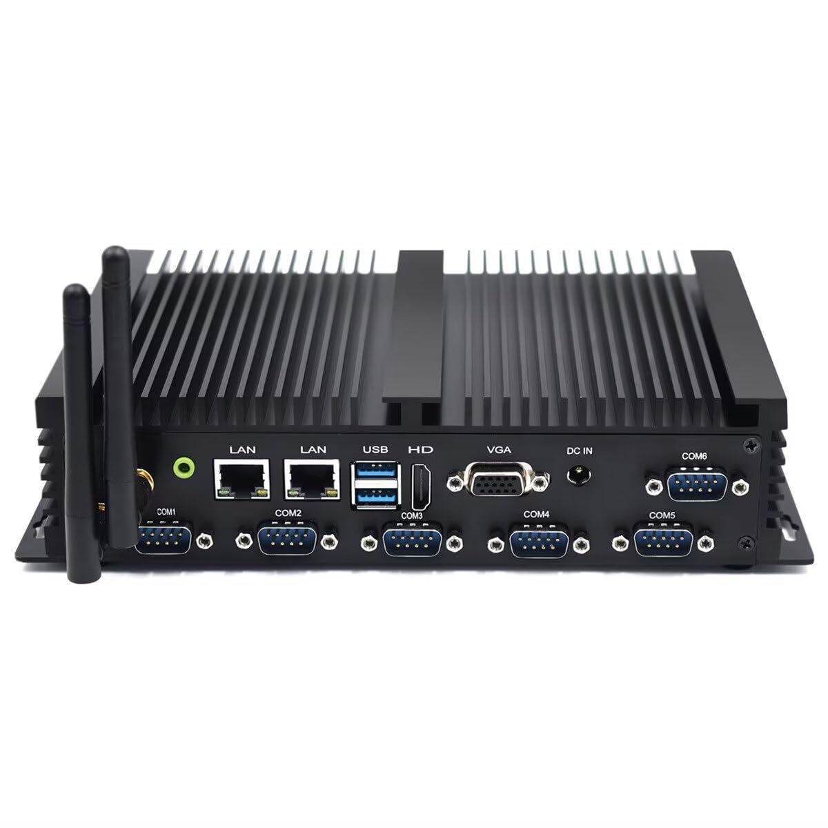 WEIDIAN Fanless Mini PC - Intel Core i5, 8GB RAM, 128GB SSD, Dual LAN, Bluetooth 4.0, HD/VGA Ports, Windows 10 Pro - Ultra-Silent Compact Desktop Computer for Home Office, Digital Signage & Media Center