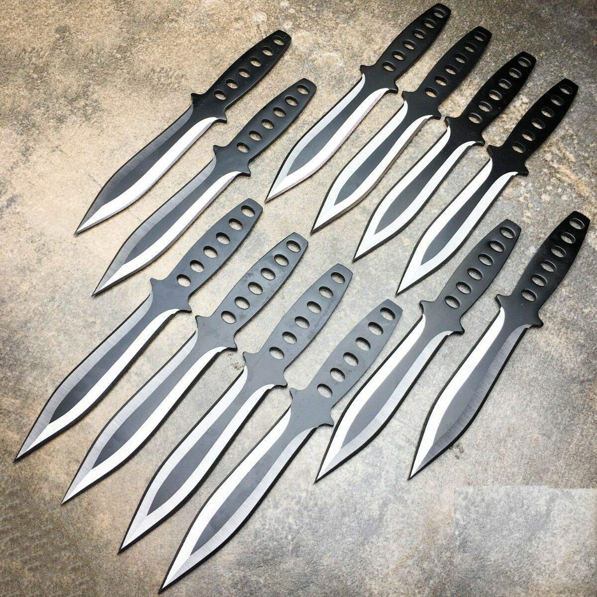 12-Piece Ninja Hunting Knives Set - Tactical Combat Kunai Throwing Knives with Carrying Case | Perfect for Outdoor Survival, Martial Arts Training & Camping Gear