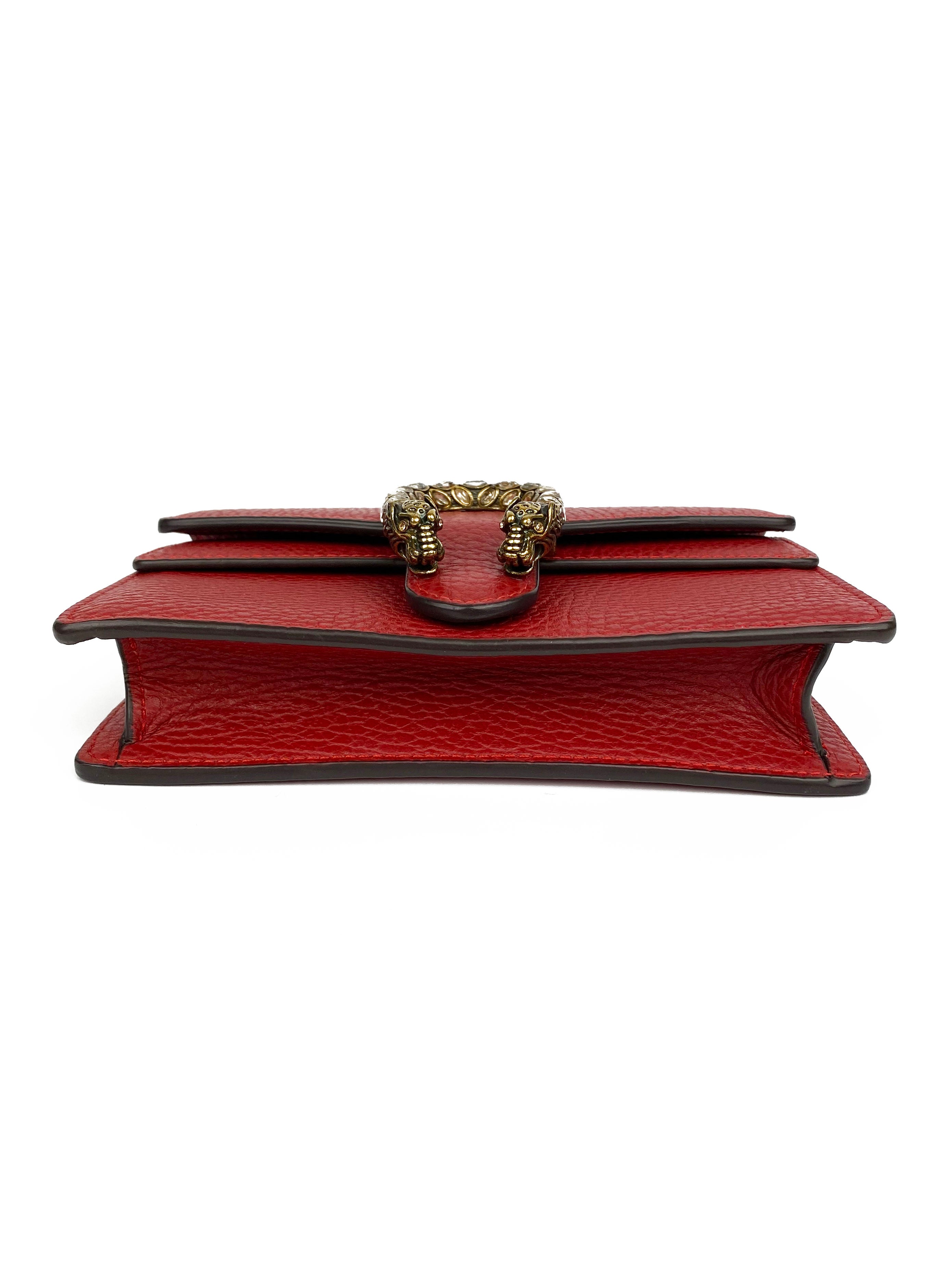 Gucci Red Super Mini Dionysus Bag - Luxury Crossbody Bag for Women | Perfect for Parties, Dates & Evening Events