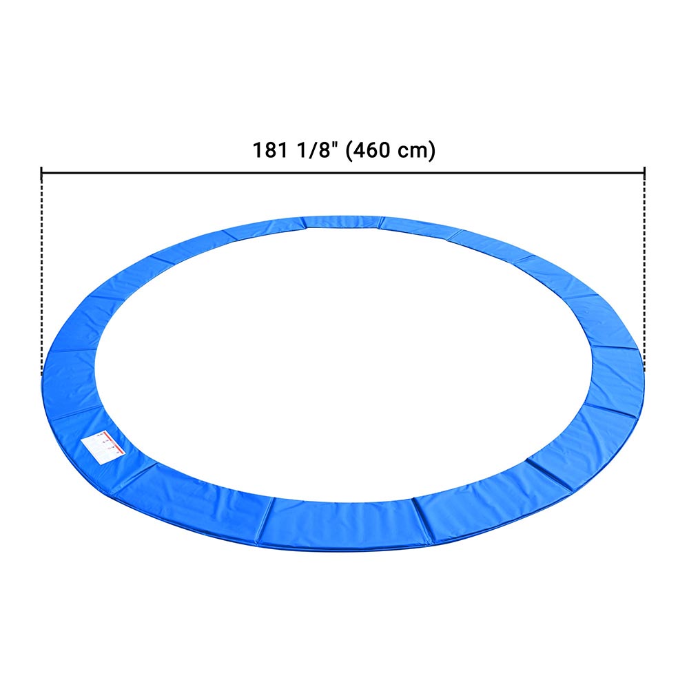 15 ft Trampoline Safety Pad Spring Cover - Heavy Duty Weatherproof Blue Replacement Mat for Outdoor Trampolines - Perfect for Backyard, Park, and Playground Use