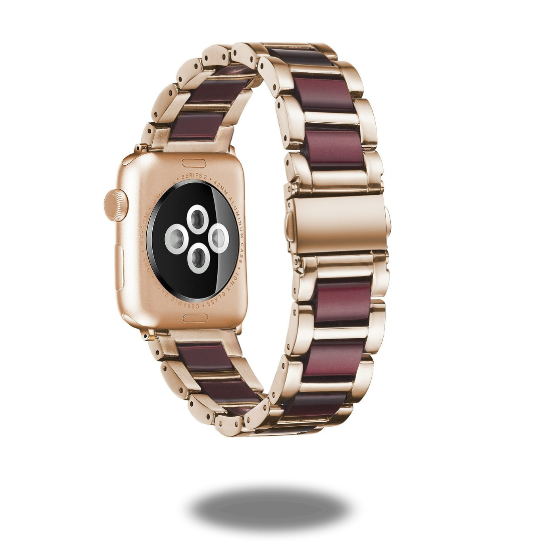 Premium Stainless Steel & Resin Watch Band - Durable, Adjustable, Waterproof for Men & Women - Perfect for Casual, Business & Outdoor Activities