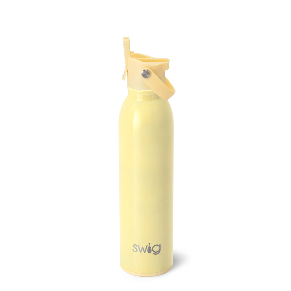 Shimmer Buttercup 20oz Flip & Sip Water Bottle - Leakproof Stainless Steel Tumbler for Kids, Gym, School & Outdoor Activities