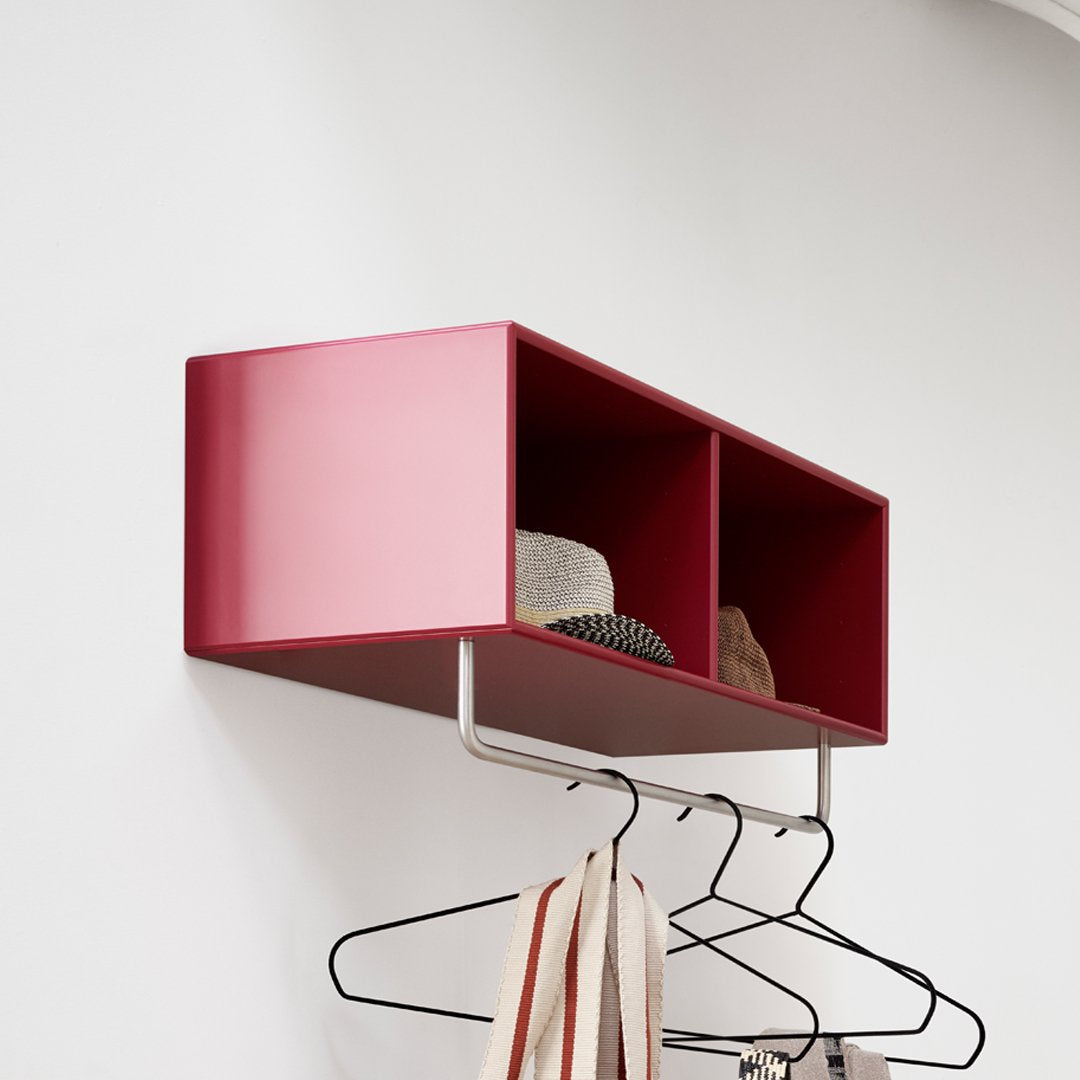 Wall Mounted Coat Shelf with Hanging Clothes Rack - Space Saving Entryway Organizer for Coats, Hats & Accessories - Perfect for Hallway, Mudroom or Bedroom Storage