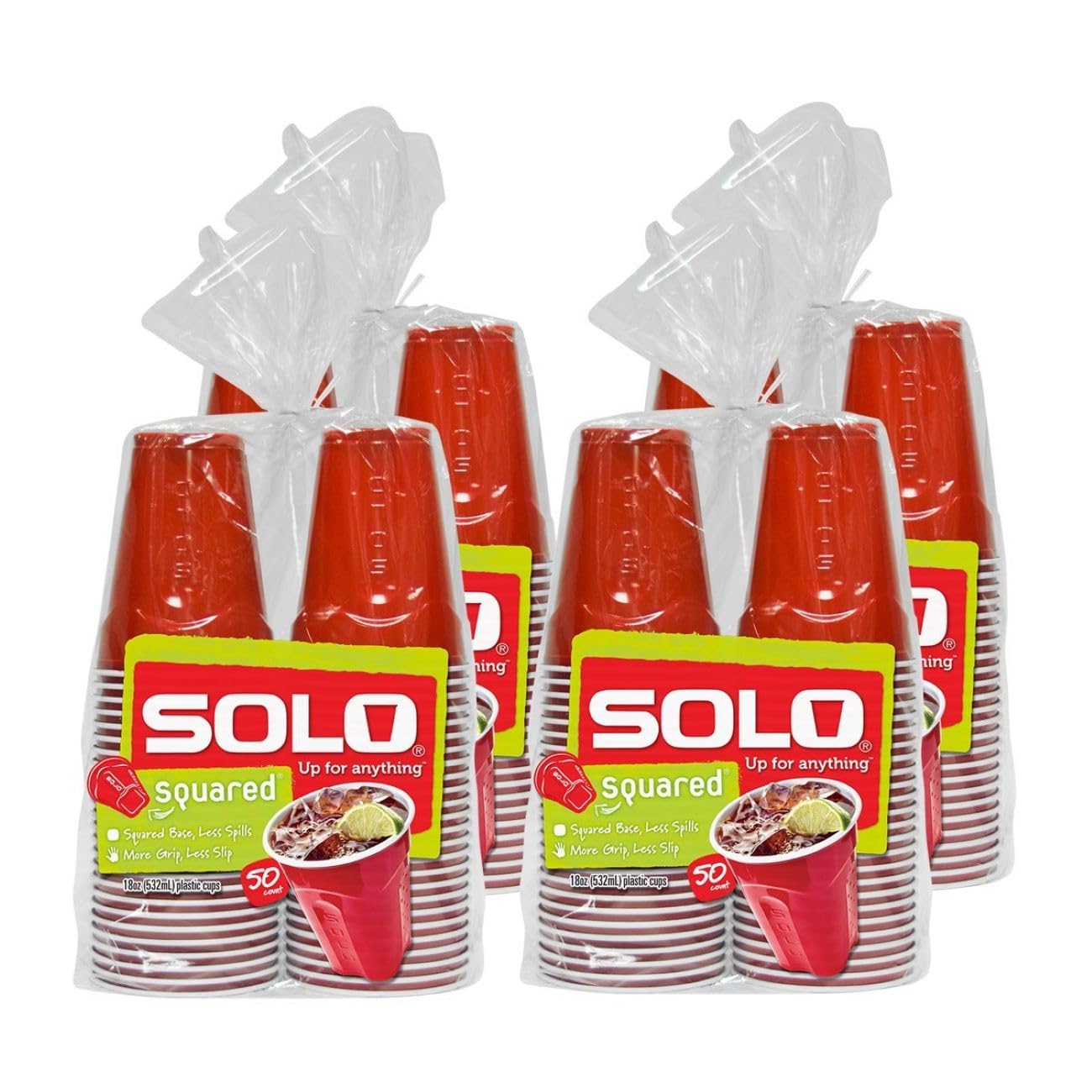 SOLO Original Red 18oz Plastic Party Cups - Pack of 100 Disposable Cups for Parties, Events & BBQs | Durable & BPA-Free Drinking Cups for Beer, Soda & Cocktails | Perfect for Birthday Parties, Tailgating & Outdoor Gatherings