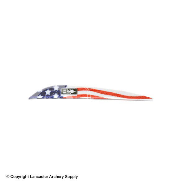Bohning True Color Ice Vanes - American Flag Design Archery Fletching for Outdoor Hunting & Target Practice