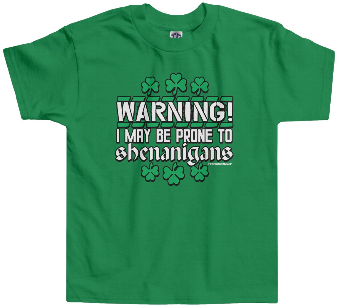Threadrock Little Boys' May Be Prone to Shenanigans Toddler T-Shirt - Cute & Comfortable Cotton Tee for Playtime & Everyday Adventures