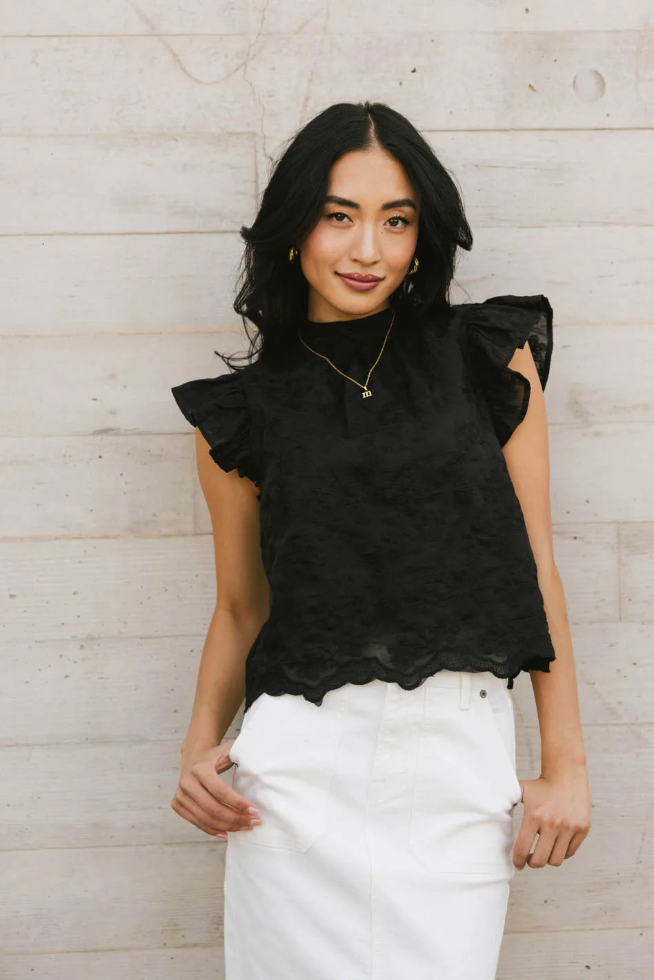 Fia Embroidered Blouse for Women - Elegant Black Embroidered Top | Perfect for Office Wear, Date Night & Special Occasions