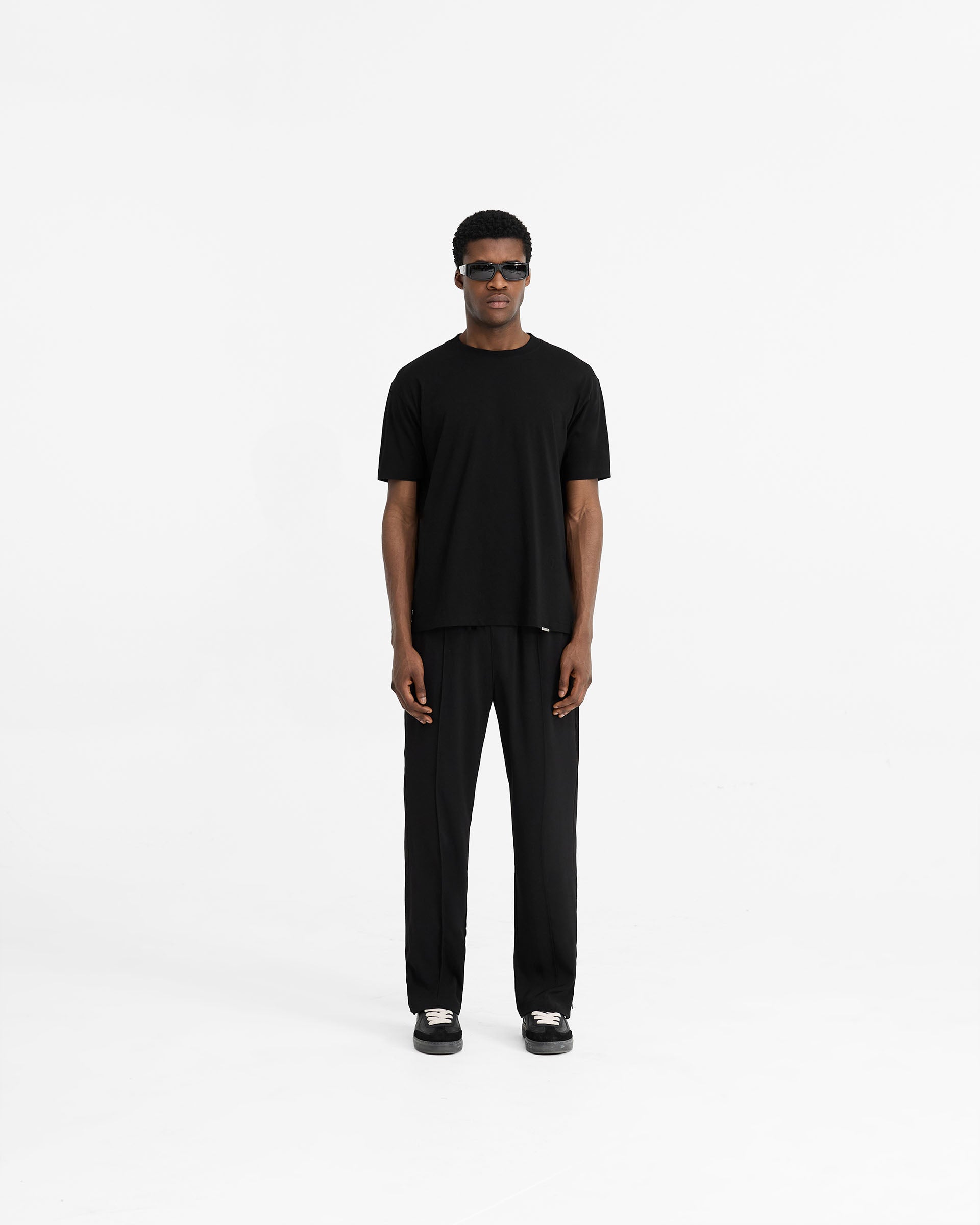 Initial T-Shirt for Men & Women - Soft Cotton Black Tee - Casual Wear, Layering, Everyday Outfits