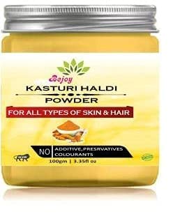 Bejoy Pure Organic Kasturi Turmeric (Haldi) Powder 100g - Natural Skin Whitening & Glowing Face Mask - USDA Certified Organic for Brightening, Acne Treatment & Anti-Aging - Perfect for DIY Beauty Recipes & Ayurvedic Skincare Routines