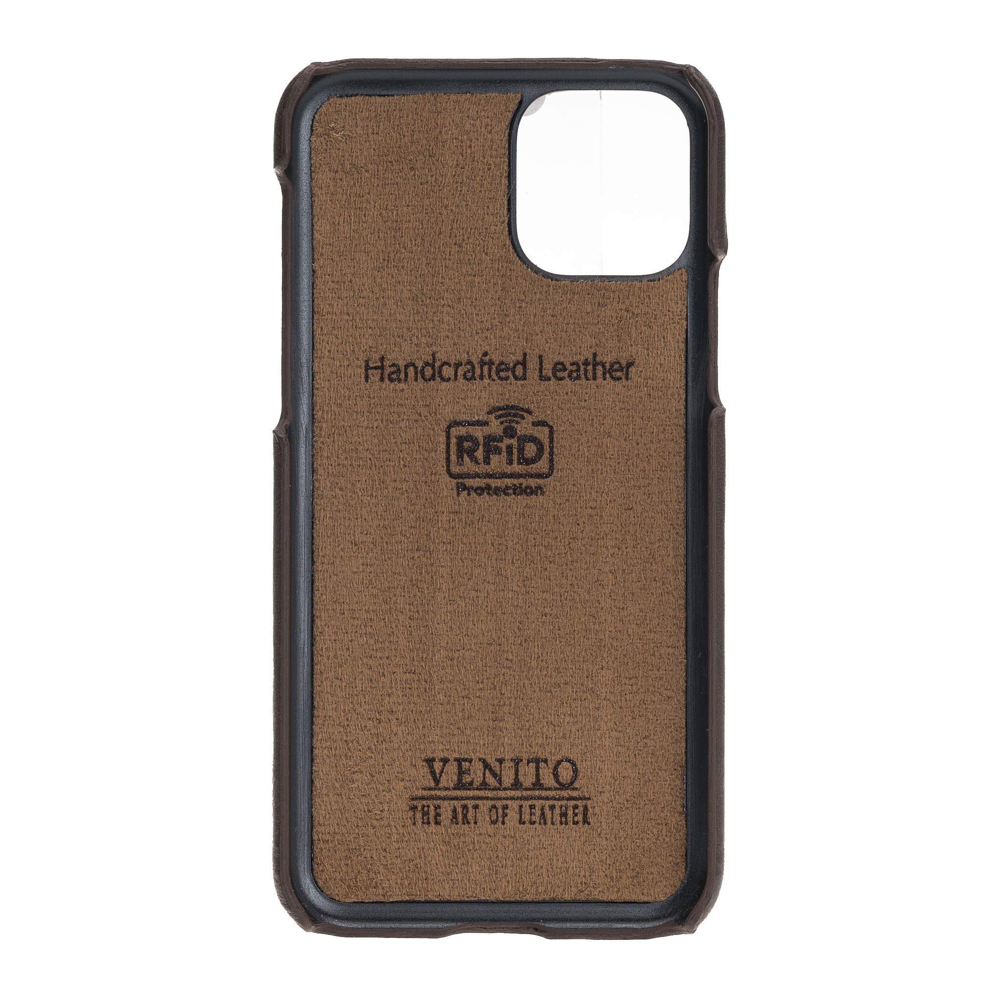 Venito Florence Genuine Leather Wallet Phone Case for iPhone 11 Pro - RFID Blocking Protection - Detachable Design (Coffee Brown) - Perfect for Travel, Business & Everyday Use