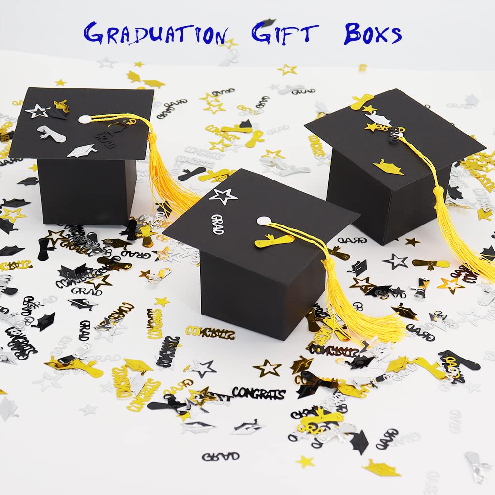 SDKI 30Pcs Graduation Cap Candy Boxes - 2025 Graduation Party Supplies, Decorations & Favors | Perfect for Graduation Ceremonies, School Parties & Gift Giving