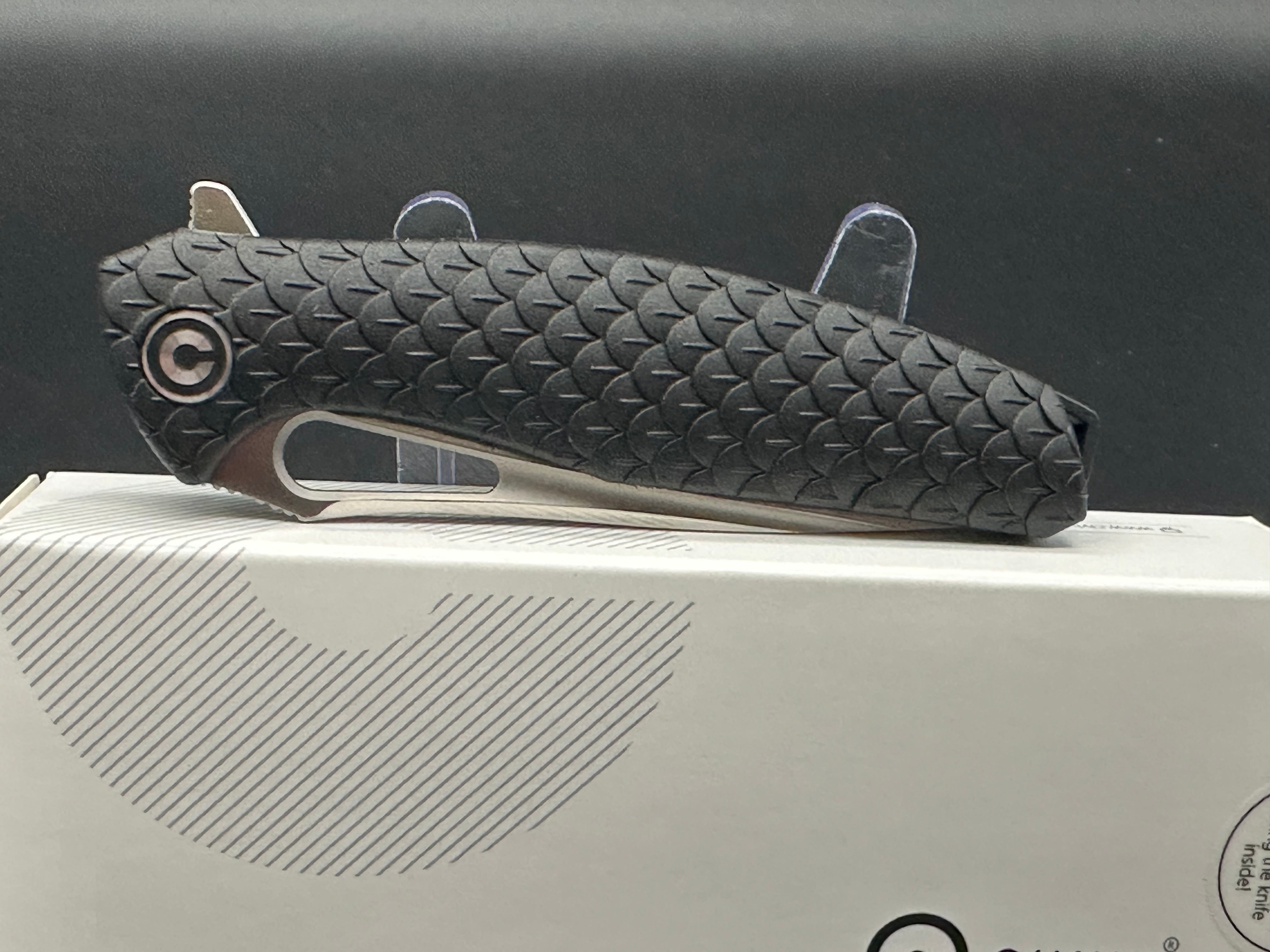 CIVIVI Wyvern Folding Flipper Knife - Black FRN Handle, 3.5