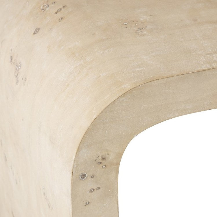 20x20 Inch White Burl Wood Accent Table Clip - Perfect for Home Decor, Office Desk & Living Room Side Tables