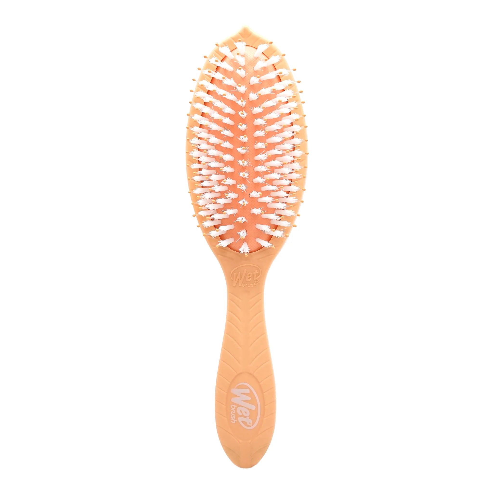 Go Green Treatment & Shine Hair Brush - Natural Wooden Bristle Brush for Detangling & Shine - Perfect for Daily Hair Care & Styling at Home or Salon
