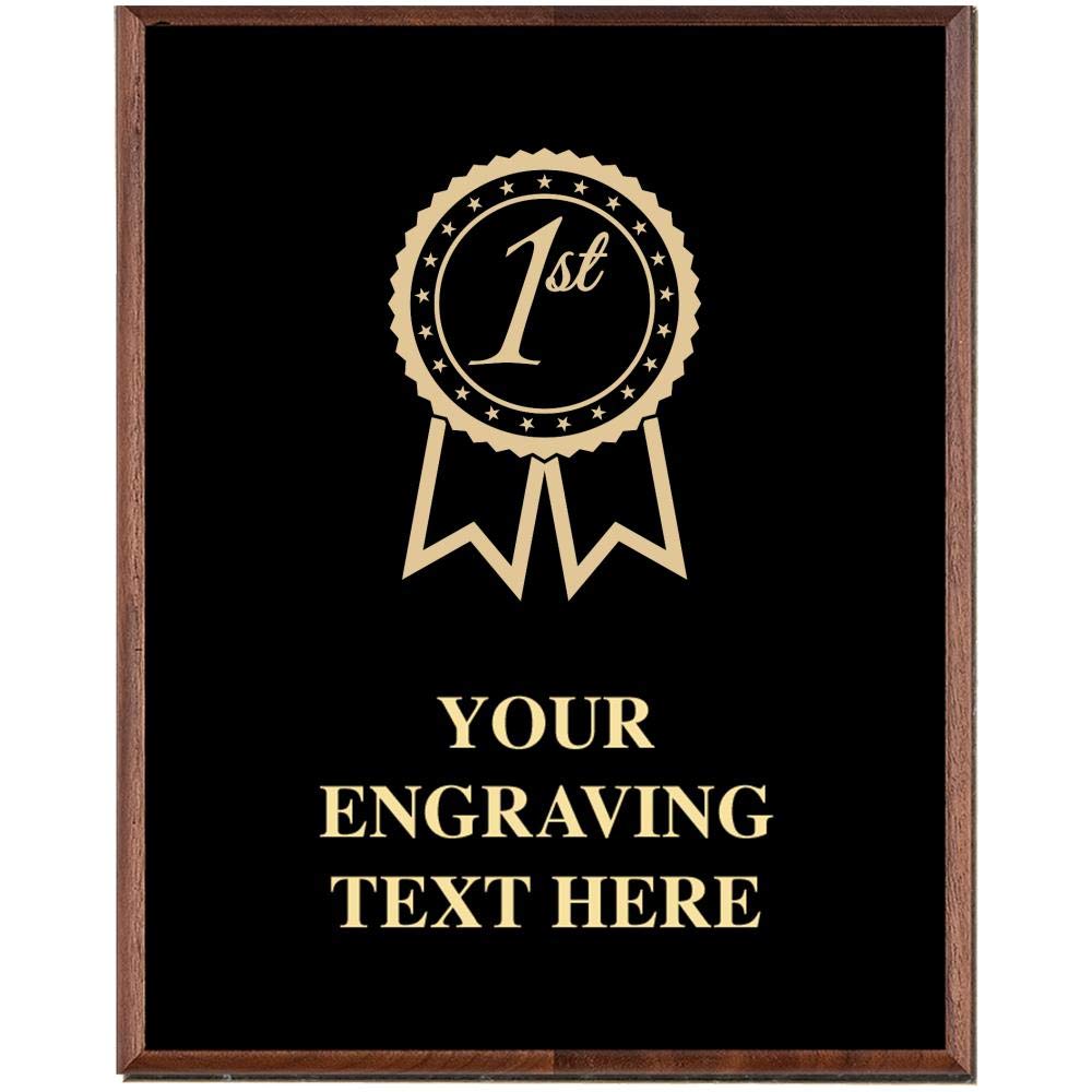 1st Place Plaque Award - Custom Engraved Trophy for Winners & Events