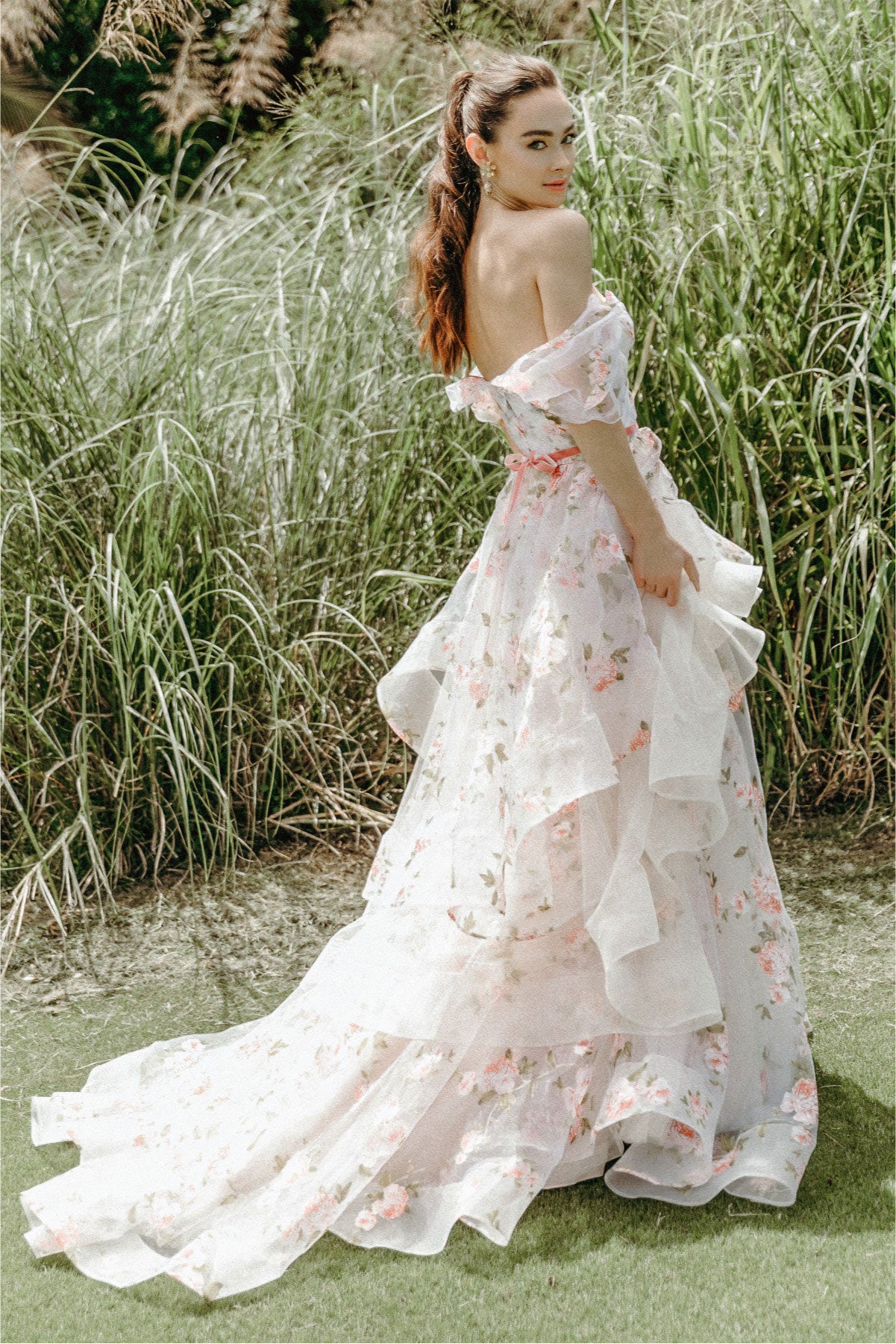 Wtoo Rosabel Floral Gown - Elegant Wedding Dress with Lace Appliques & Floral Embroidery | Perfect for Bridal Ceremonies, Formal Events & Special Occasions