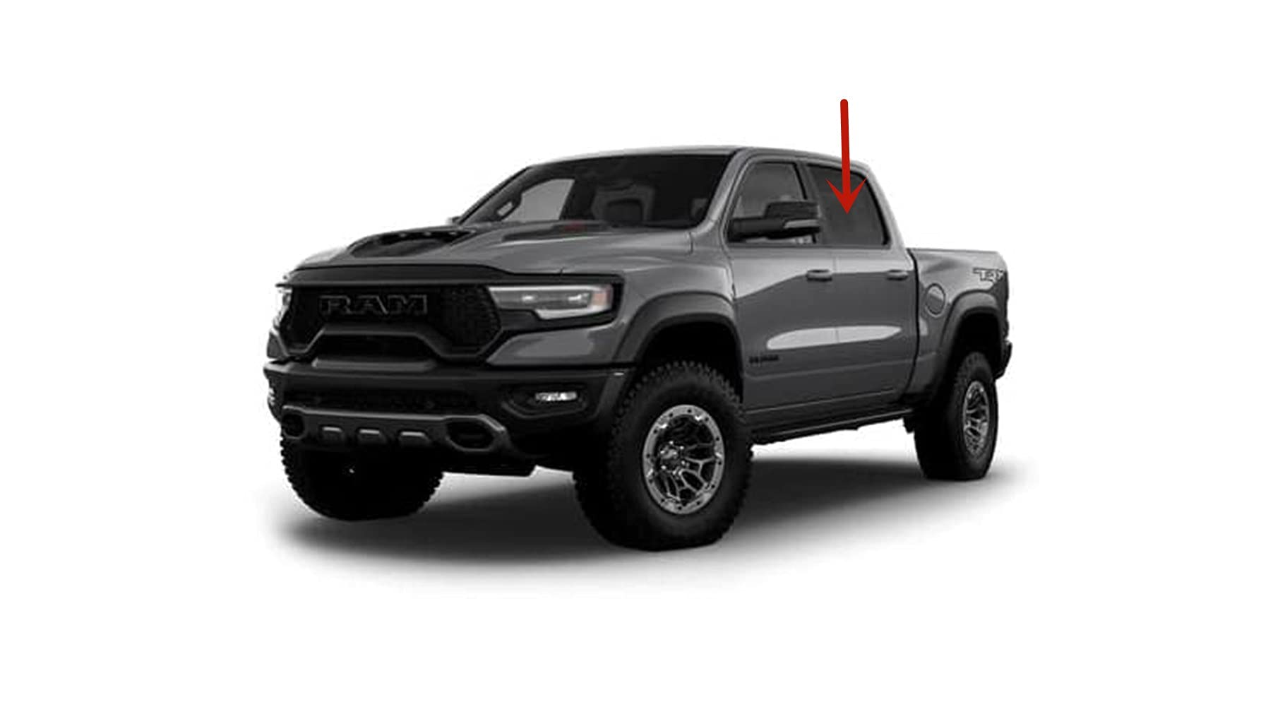 OEM Driver Side Rear Door Window Glass for Ram Pickup 4-Door Crew Cab 2019-2024 Models (Excludes 1500 Classic) - Perfect Replacement for Broken or Cracked Windows, Ensures Smooth Operation and Secure Fit