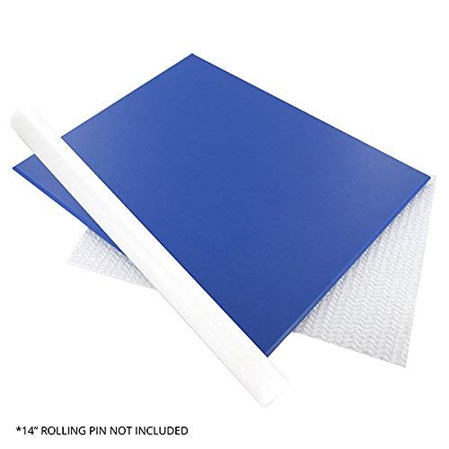 PME RBM2 Medium Rolling Pin Board 30x25cm - Non-Stick Dough Rolling Mat for Baking, Pastry & Cookie Making - Perfect for Home Bakers & Professional Kitchens (Blue)