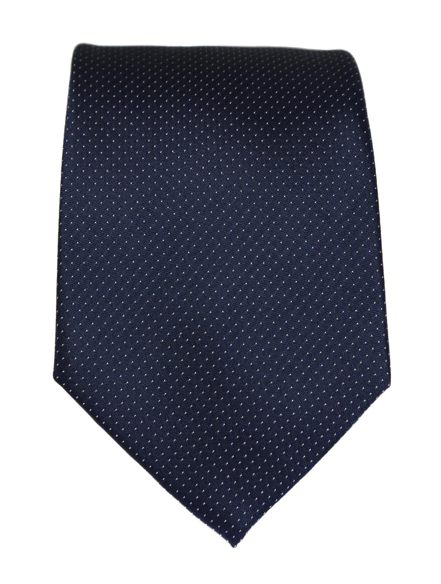 Classic Microdot Tie in Navy Blue | Elegant Men's Necktie for Business, Weddings & Formal Events
