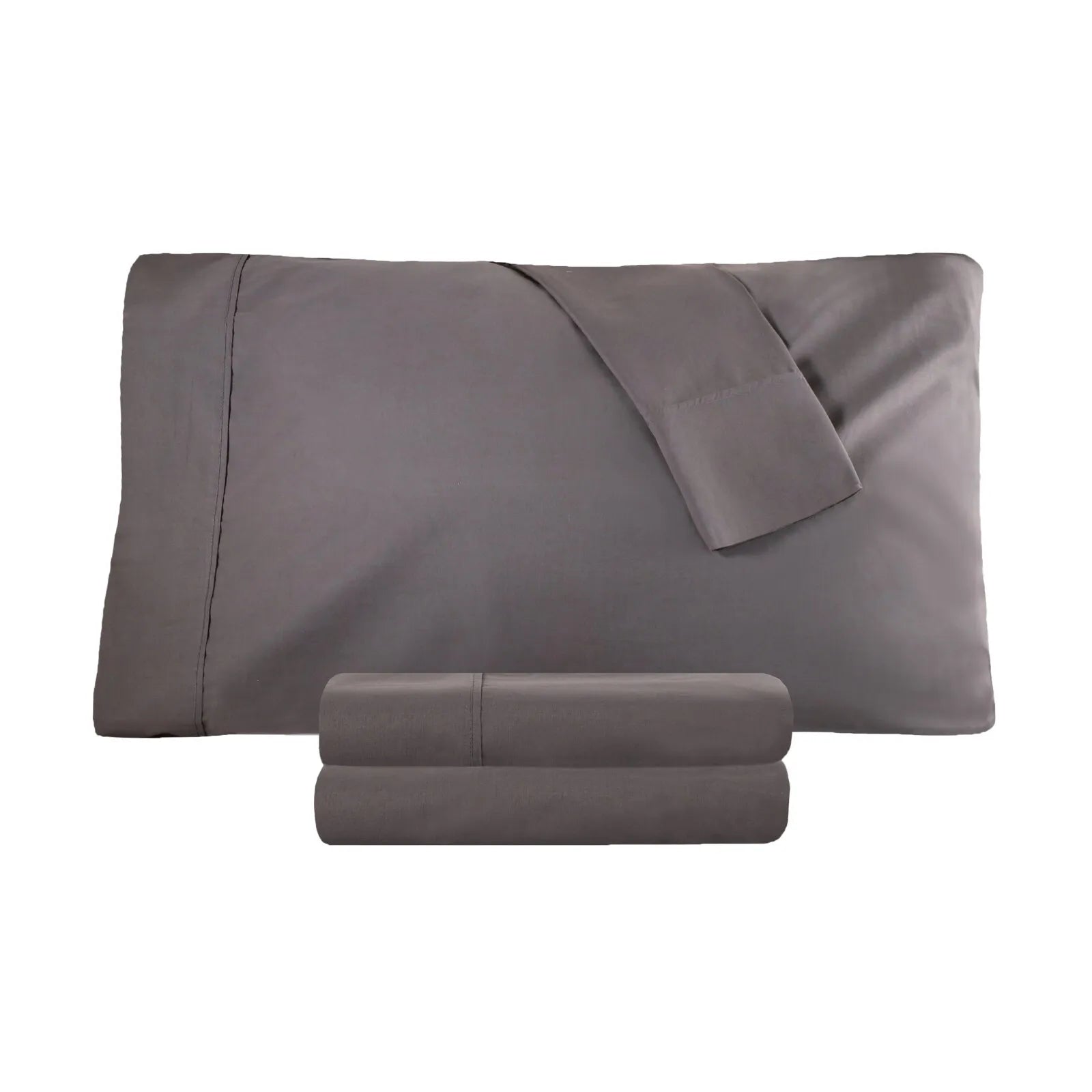Premium 300 Thread Count 100% Cotton Percale Solid Pillowcase Set - Soft & Breathable Bedding for Hotel-Like Comfort - Perfect for Master Bedroom, Guest Room & Luxury Home Decor