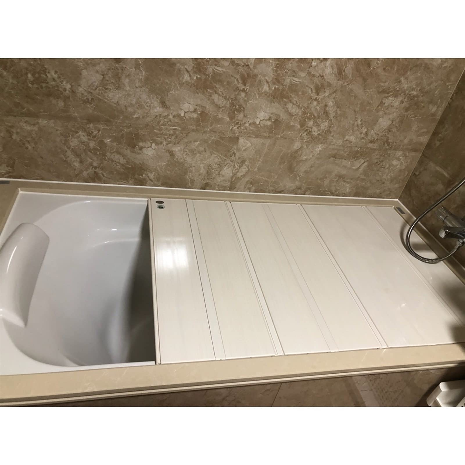 Premium PVC Bathtub Cover - Insulated Dust-Proof Folding Board for All Bathtub Sizes (105x80x1.22cm) | White Bath Tub Protector for Home, Spa & Hotel Use