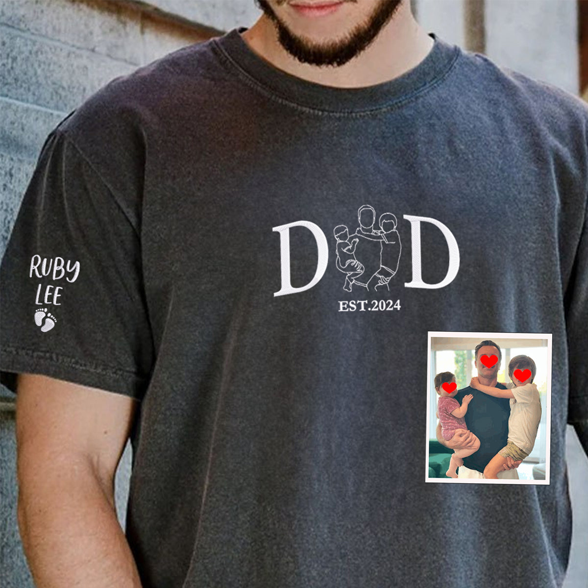 Custom Embroidered Cool Dad T-Shirt | Comfort Colors® Premium Cotton Tee | Father's Day Gift, Casual Wear & Family Outfits