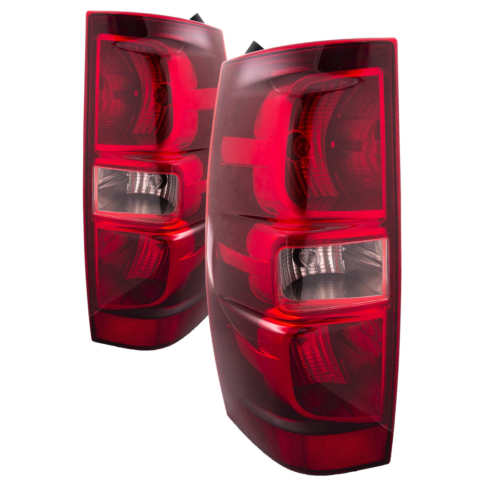 HEADLIGHTSDEPOT Replacement Tail Lights for Chevrolet Suburban 1500/2500 & Tahoe 2007-2014 - Pair (Left Driver & Right Passenger Side) - Durable LED Brake Lights for Enhanced Night Driving Safety