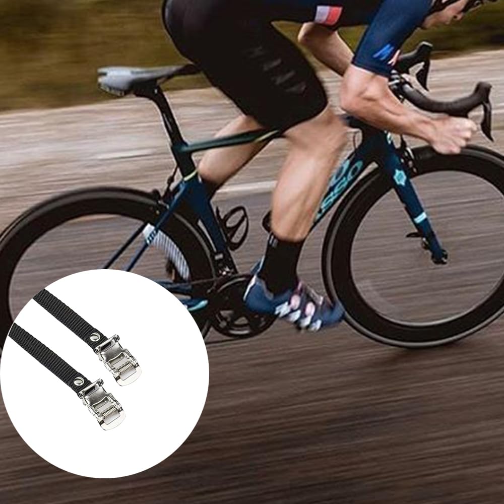 Universal Bike Pedal Straps - 1 Pair Replacement Foot Straps for Bicycles & Spin Exercise Bikes | Secure Cycling & Indoor Workouts