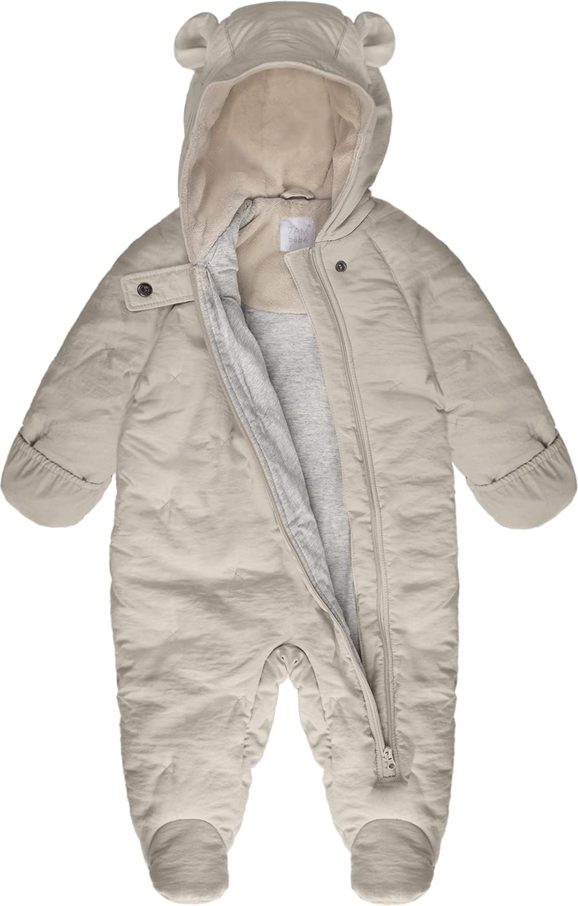 7AM Enfant Baby Jumpsuit Coat - Airy Zipper Jumpsuit for Boys & Girls | Water Repellent, Soft Cotton, Warm Winter Wear | Perfect for Outdoor Play, Stroller Walks & Cold Weather Adventures