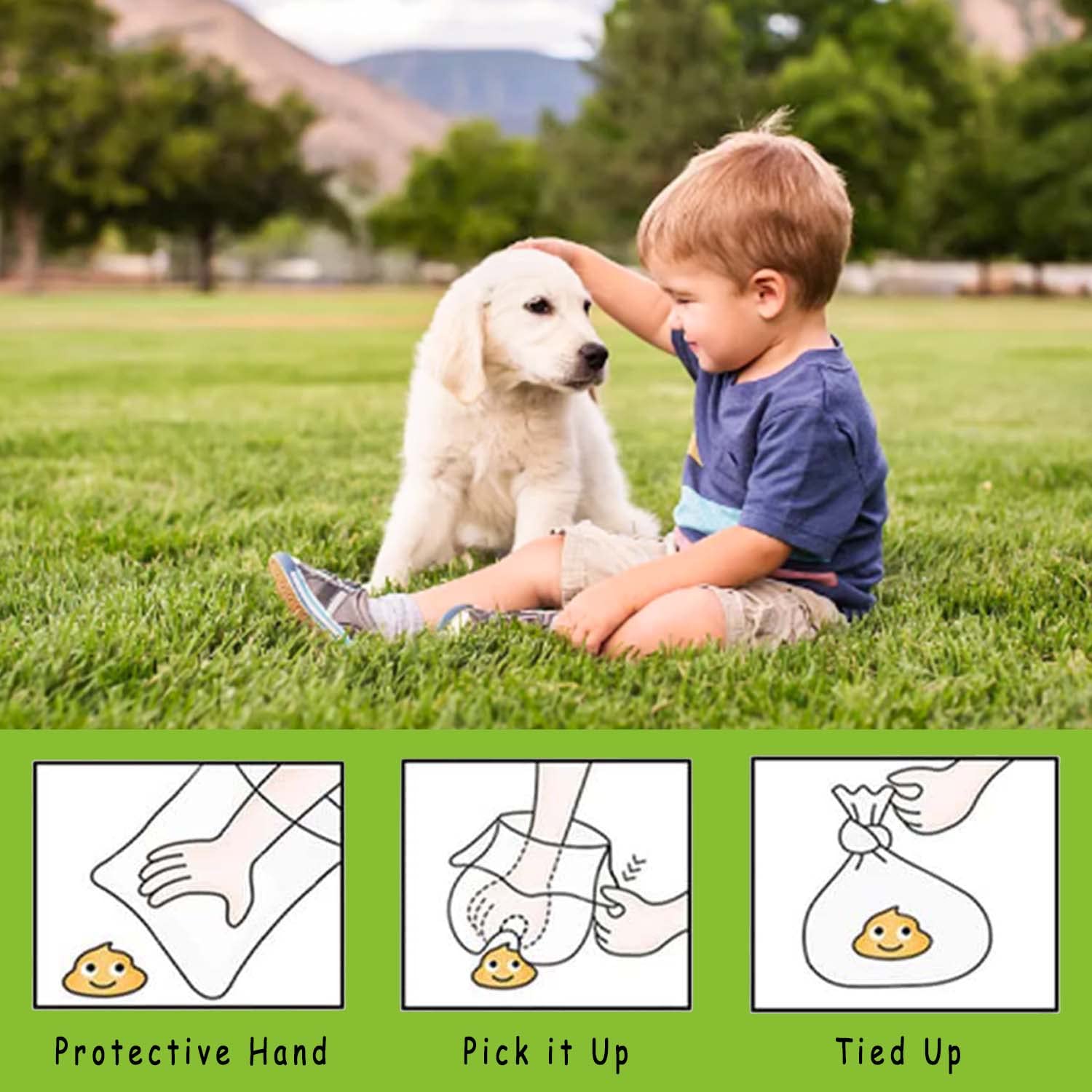 AiTodos® 600 Count Unscented Dog Waste Bags - 12.5 x 9 Inch Leak Proof & Durable Poop Bags - Eco Friendly Corn Starch & PET Blend - Perfect for Dog Walking, Park Visits & Travel Use