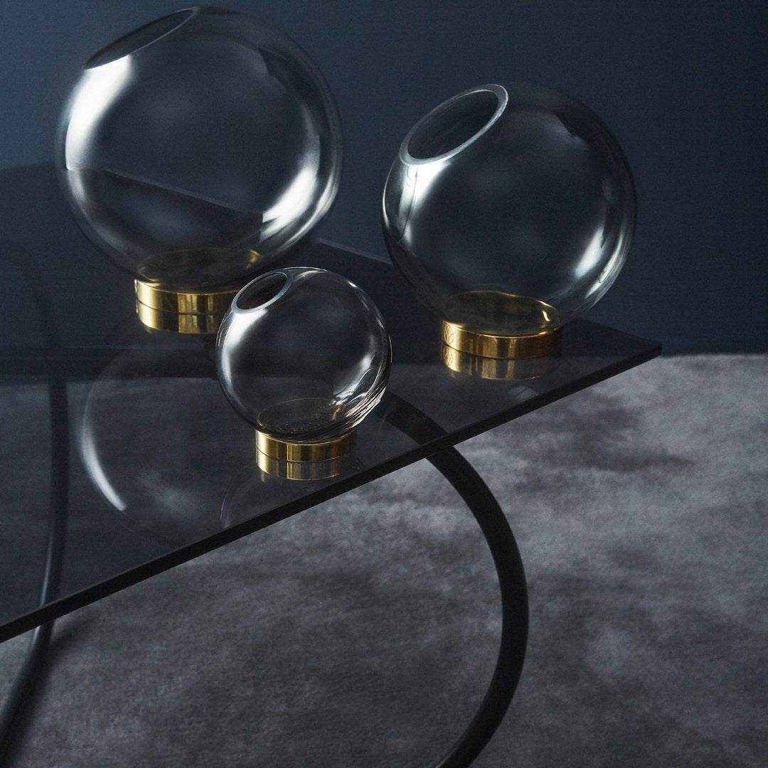 Globe Vase with Stand - Set of 4 - Decorative Glass Vase for Home, Office, Wedding Centerpiece, and Gift Giving