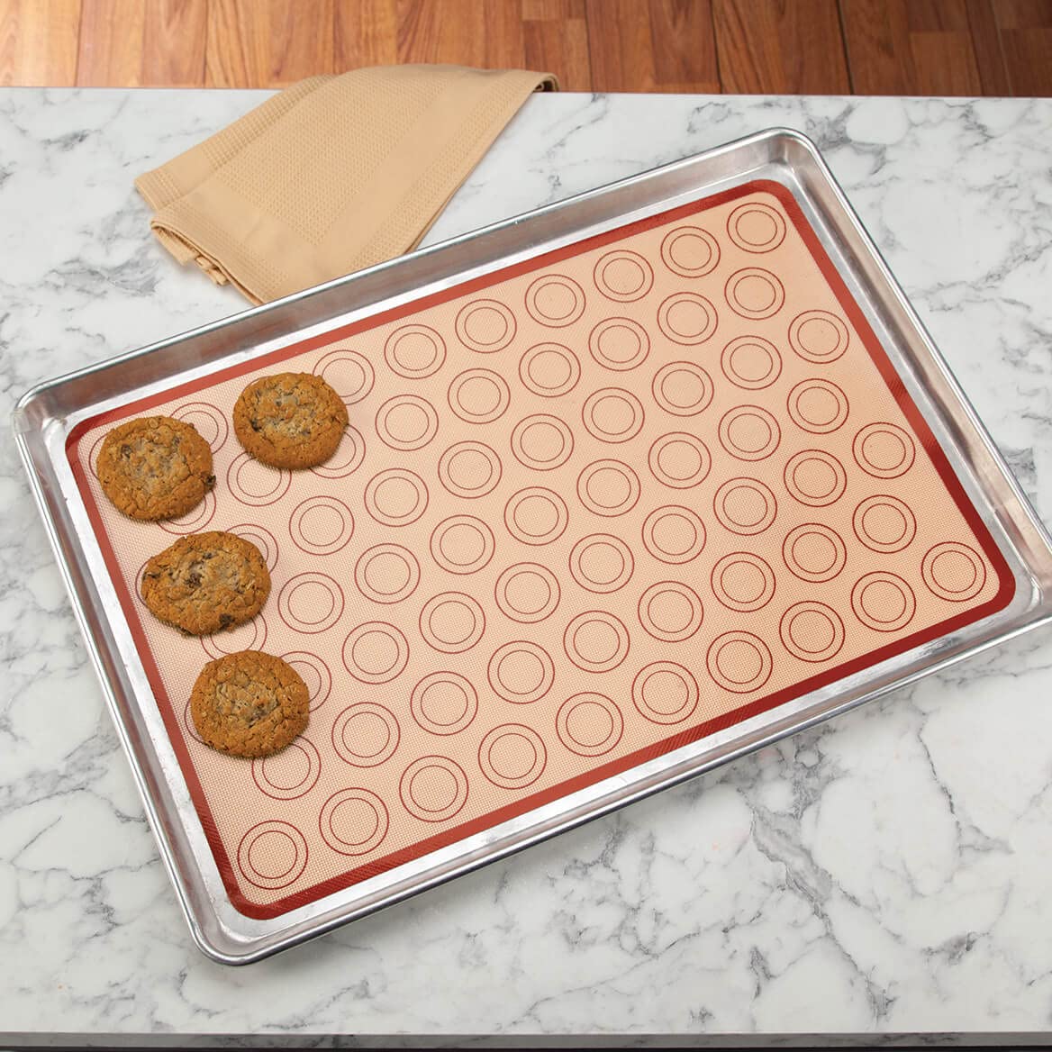 Non-Stick Silicone Baking Mats Set of 6 - Reusable Parchment Paper Replacement for Cookies, Pastry & Bread - Perfect for Baking, Roasting & Air Fryer Cooking