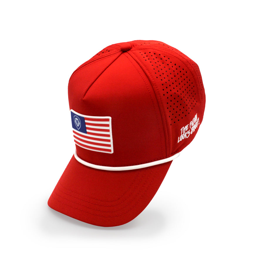 VT Flag Patch Red 'Future Looks Bright' Performance Snapback Hat - Stylish & Comfortable for Outdoor Activities, Sports, and Casual Wear